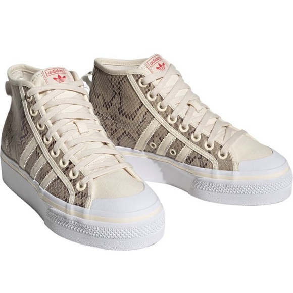 SOLD Rare Adidas Nizza Mid Platform Hightop Snakeskin Sneaker - Picture 2 of 8